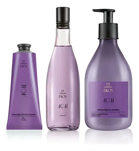 Kit Açaí X3 Frescor+crema Corp+crema Para Manos Natura Ekos