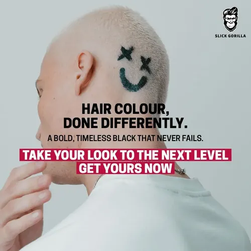 Tinte Semipermanente Negro Para Cabello Slick Gorilla