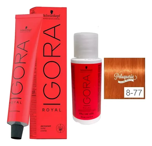 Kit Tintura Igora Royal 8.77 + 1 Oxidante Schwarzkopf 60ml