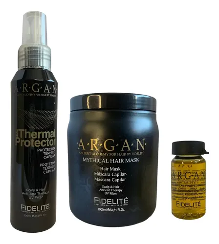 Mascara 1kg+ Protector Térmico 120ml +ampolla Argán Fidelite