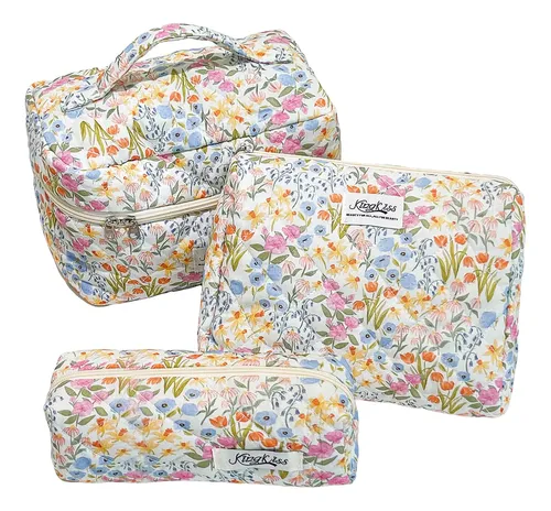 Juego De Tres Piezas De Bolsas De Maquillaje Para Mujer