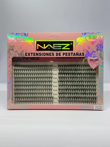 Set Pestañas Postizas Naez 20+30p Mix 9-14mm Cluster Natural