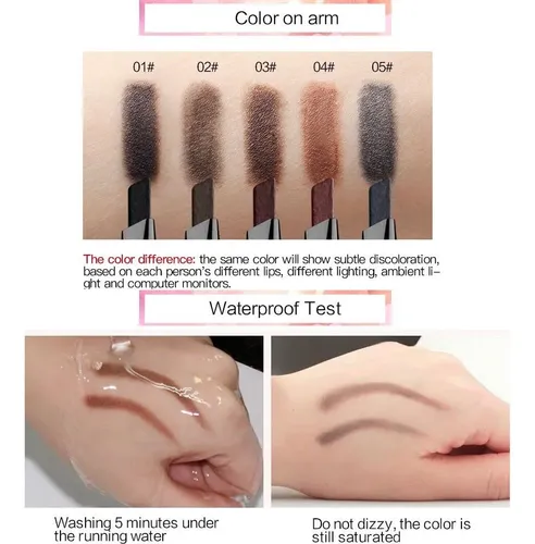 Lápiz Para Cejas Anifer, Negro, Doble Punta, Resistente Al
