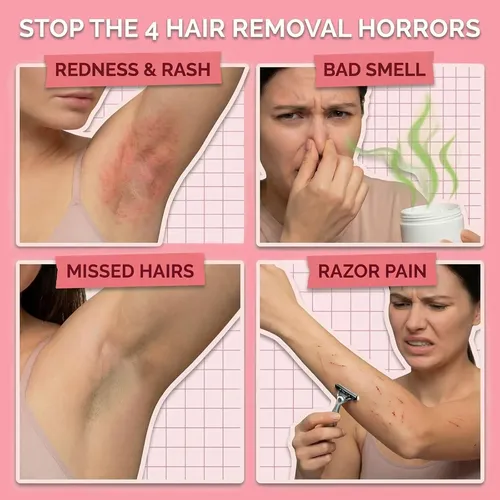 Crema Depilatoria Para Mujer, Indolora Y De Acción Rápida