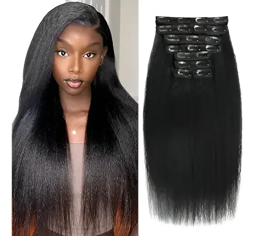 Extensiones Cabello Natural 30cm 120g Liso Negro