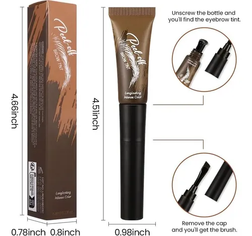 Gel Tatuaje De Cejas Taupe: 3-5 Días, Impermeable, Clip