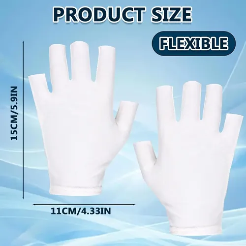 Guantes Blancos Sin Dedos Algodón Para Manos Secas Y Eczema