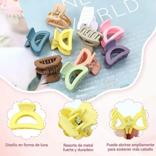 Set 20 Hebillas Tipo Garra Para El Pelo 20pcs