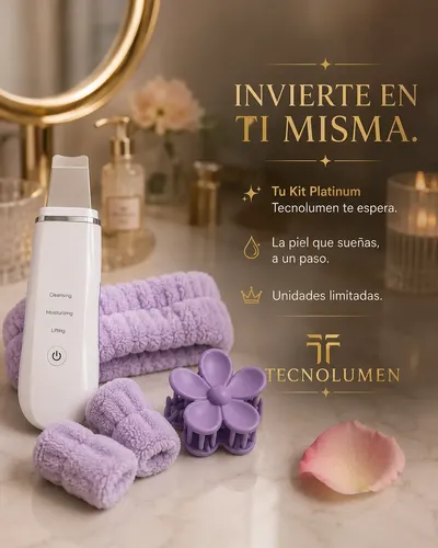 Kit Skincare Vincha Muñequeras Espátula Ultrasónica Facial