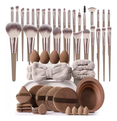 54set De Brochas Y Esponjas De Maquillaje Profesional Con .