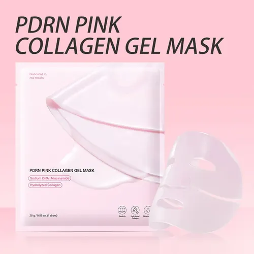 Mascarilla De Gel De Colágeno Rosa Pdrn, Reparadora E Ilumin