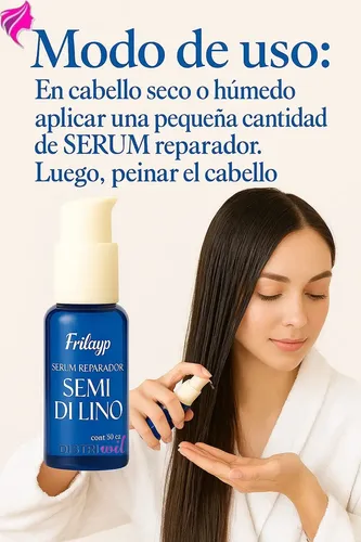 Serum Reparador Semi Di Lino Frilayp X50cc Repara Puntas