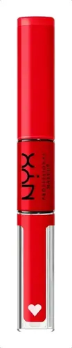 Labial Líquido Nyx Shine Loud Vegano De Larga Duración Acabado Perlado Color REBEL IN RED