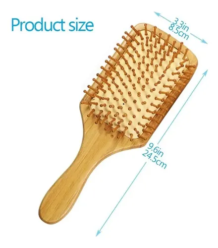 Cepillo De Pelo Bamboo Comb, Peine De Masaje, *a