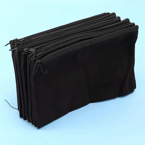 100 Bolsas De Lona Con Cierre, Bolsas De Maquillaje De Lona,