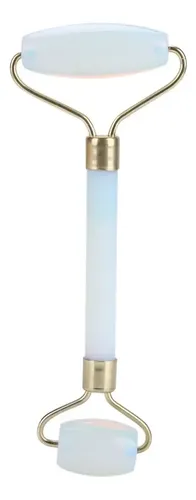 Rodillo Facial Doble Jade Celeste Antiedad Masaje Ojos Cuell