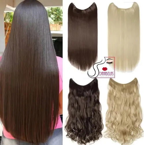 Extensiones Cortinas De Pelo Premium Simil Natural Opacas