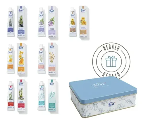 7 Cremas Corporales 25 Gr. Swiss Just Con Lata De Regalo!