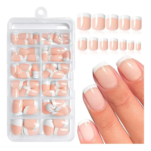 Uñas Postizas French Tips Nude Extra Short Cuadra