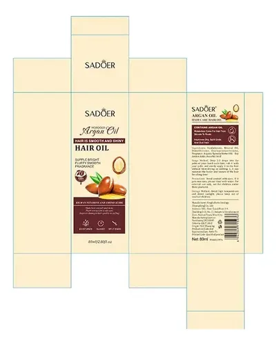 2026 Wzca Cdq» Aceite De Argán Marroquí 80 Ml, Tratamiento A
