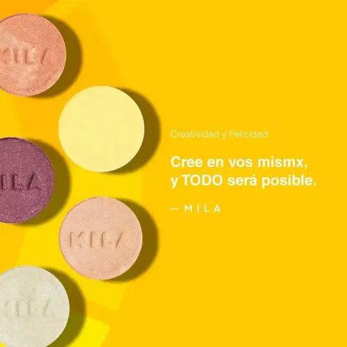 Paleta De Sombras Hd Mila Marzi 6 Tonos Hipoalergénica Color Paleta Terra