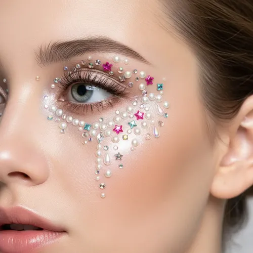 Plancha Strass Gema Autoadhesiva Formas Cara Cuerpo Multiuso