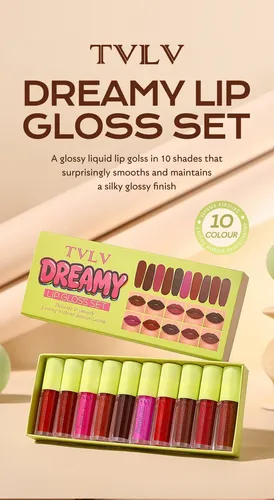 Set De Brillo De Labios Tvlv Dreamy 6008, 10 Colores 6008 Lip Gloss Set