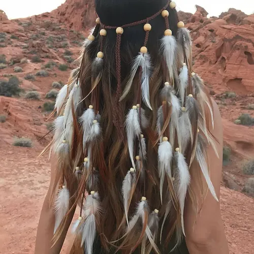 Diadema De Plumas Vip Fsfs Para Mujer, Extensiones De Cabell
