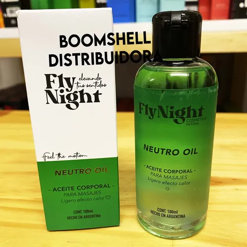 Aceite Masajes Calor Ligero Fly Night Body Neutro Oil 100 Ml