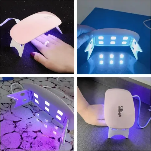 Lámpara Led Uv Para Uñas Gel Zbjbinch 6w Portátil
