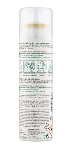 Shampoo Klorane Seco Leche De Avena – Lav. Sin Agua X 150 Ml