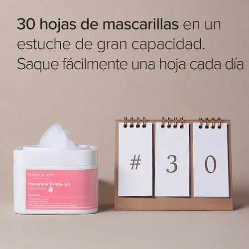 Mary&may Hyaluronic Panthenol Hydra Mask 30pcs – Mascarilla Tipo De Piel Todo Tipo De Piel