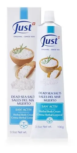 Crema San Activ con Sales del Mar Muerto Nutre y Elastiza 100g | Just – Piel hipersensible , frágil y escamada