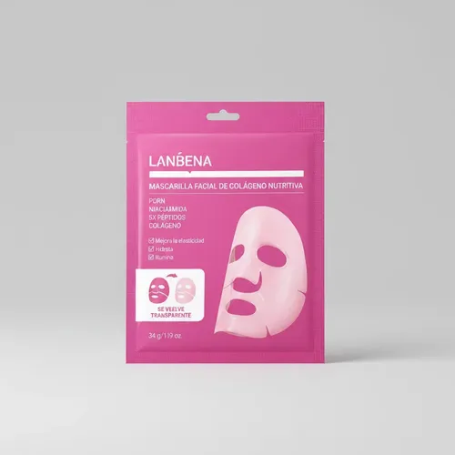 Mascarilla Facial Lanbena Colágeno Y Pdrn 34g Nutritiva