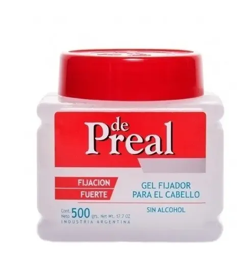 De Preal Gel Fijador Fijación Fuerte Pote X500grs.