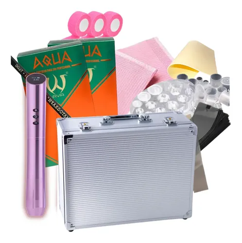 Kit Micropigmentacion Cejas Y Labios Pen Doble Bateria Color Rosa