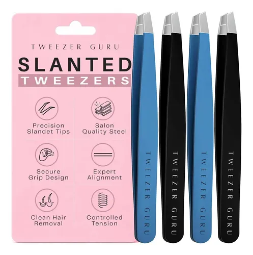 Pinzas De Cejas Tweezer Guru Acero Inoxidable Compactas 4