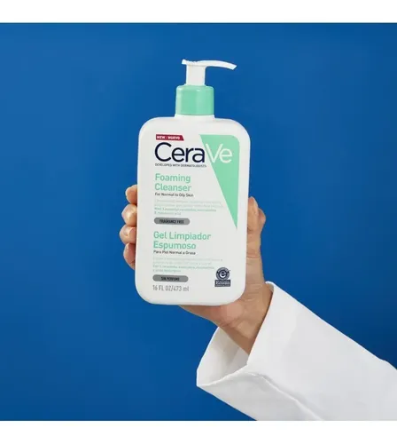 Cerave Gel Limpiador Facial Espumoso Piel Normal Grasa 236ml