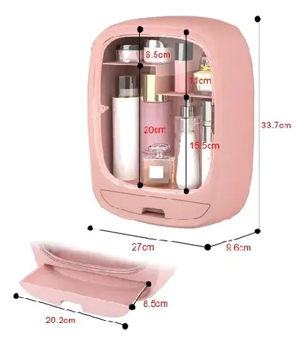 Organizador De Cosméticos De Pared – Colgante Color Rosa