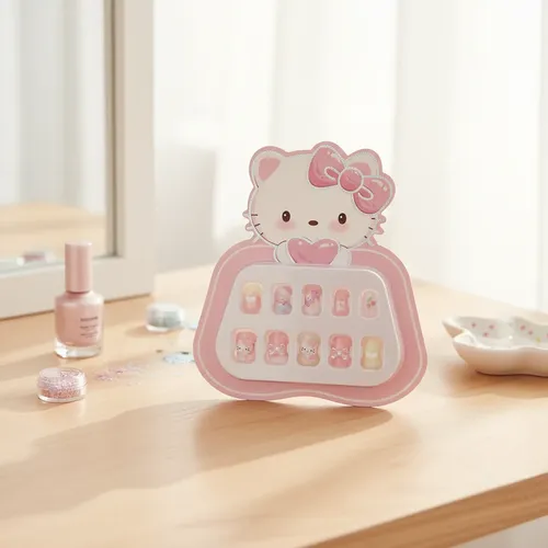 Set De Uñas Postizas Para Niñas Kuromi Melody Kitty