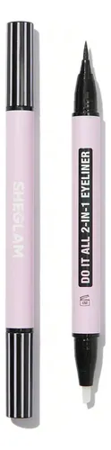 Delineador Líquido Sheglam Foxy Eye Mate Negro Resistente al Agua