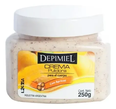 Crema Pulidora Para El Cuerpo 250g Depimiel Con Apricot