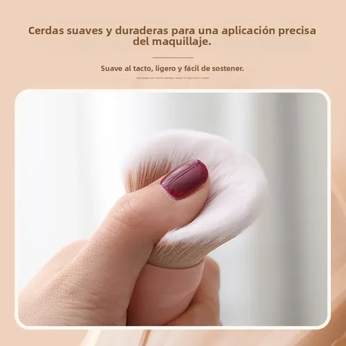 Set 3 Pinceles Polvos Rubor Contorno Cerdas Suaves Portátil