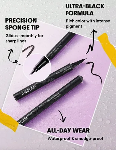 Delineador Líquido Sheglam Oh So Rich Mate, de Larga Duración y a Prueba de Agua