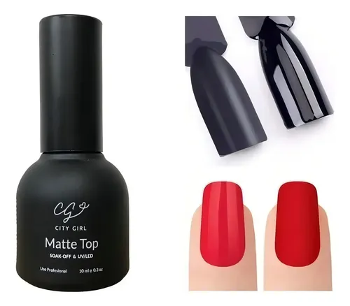 City Girl 10ml Gel Uv Led Soak Off Top Matte Profesional