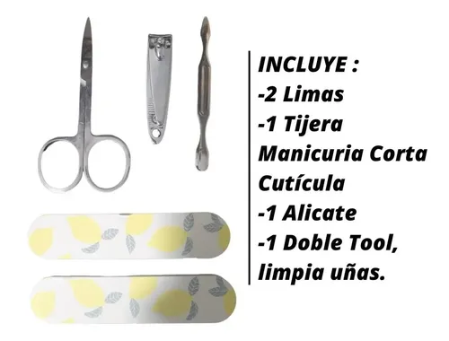 Set de Manicura UBSE 6 Piezas Manos y Pies Con Alicate y Tijeras