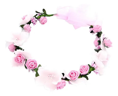 Diadema De Flores Para Novia, Tocado Ajustable Bohemio