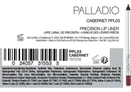 Delineador Labial Palladio Precisión Cabernet