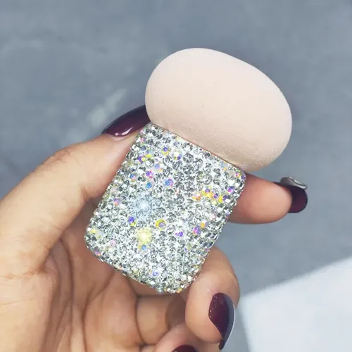 Esponja De Maquillaje Para Decoración Con Diamantes De Imita