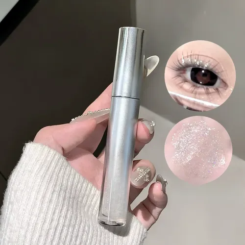 Máscara De Pestañas Con Purpurina Y Maquillaje Brillante De